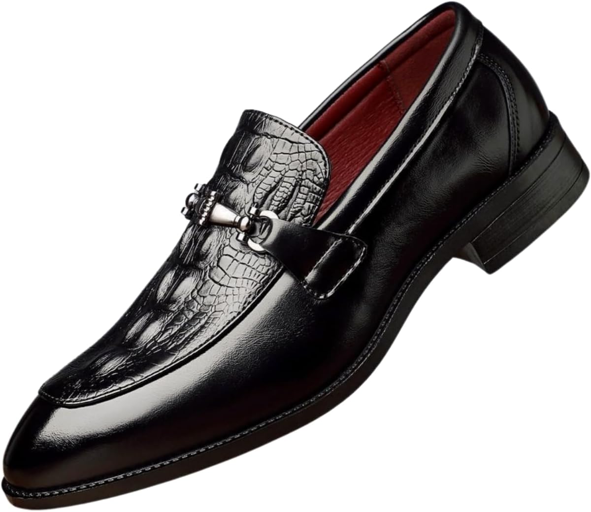 Мужские кожаные лоферы Santimon с узором под крокодила и цепочкой, роскошные туфли без шнурков для официальных мероприятий, свадеб и бизнеса, черный
Мужские кожаные лоферы Santimon с узором под крокодила и цепочкой, роскошные туфли без шнурков для официальных мероприятий, свадеб и бизнеса, черный
