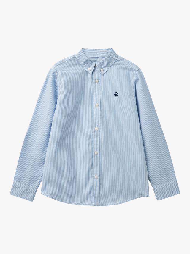 Детская хлопковая рубашка с длинными рукавами в полоску Benetton, Blue/White
Детская хлопковая рубашка с длинными рукавами в полоску Benetton, Blue/White