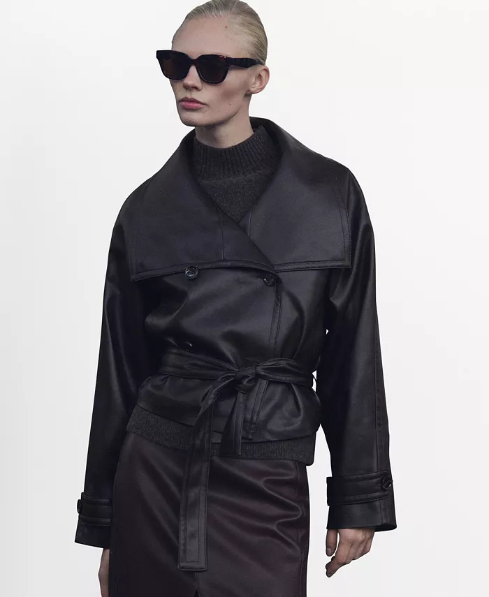 Женская куртка макси с лацканами из искусственной кожи MANGO, коричневый
Женская куртка макси с лацканами из искусственной кожи MANGO, коричневый