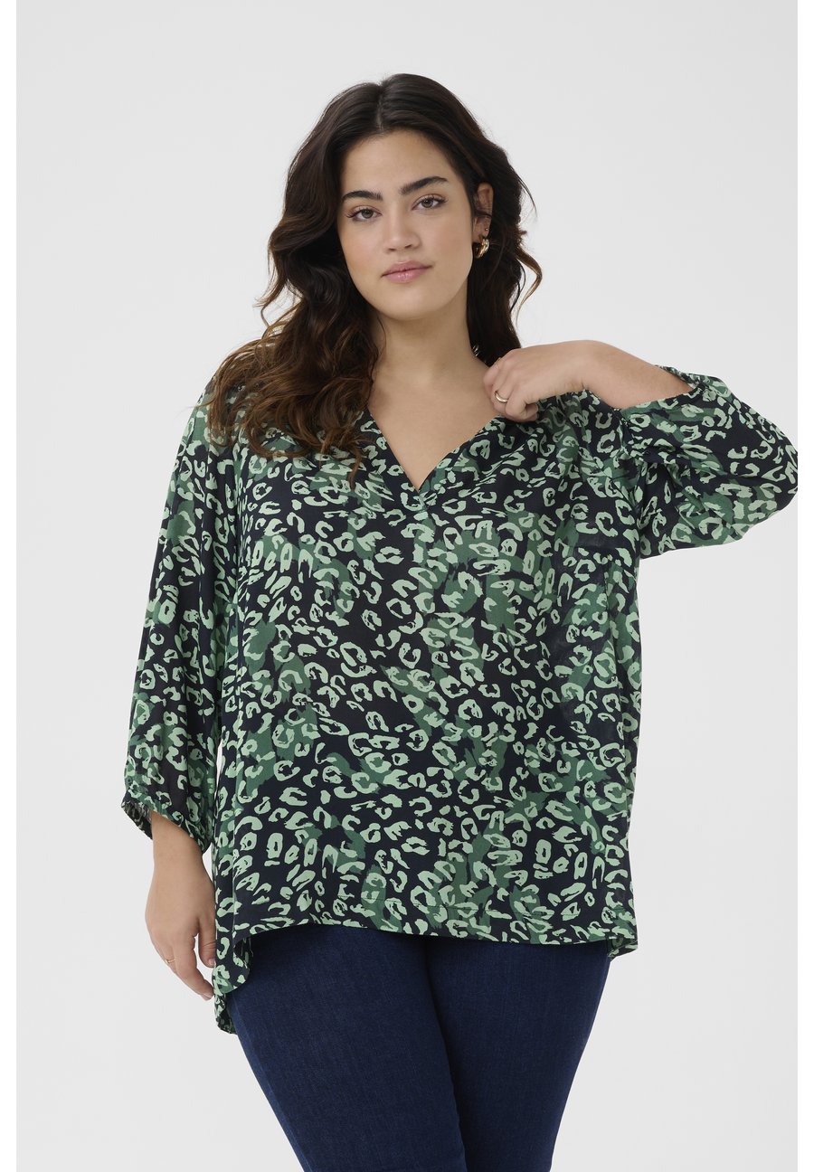 Блуза Kaffe Curve Blouse, Green Leopard/Green
Блуза Kaffe Curve Blouse, Green Leopard/Green