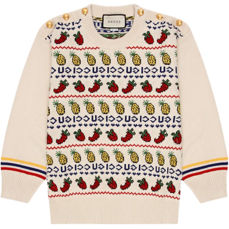 Детский свитер с круглым вырезом, средней жесткости Gucci, экрю
Детский свитер с круглым вырезом, средней жесткости Gucci, экрю