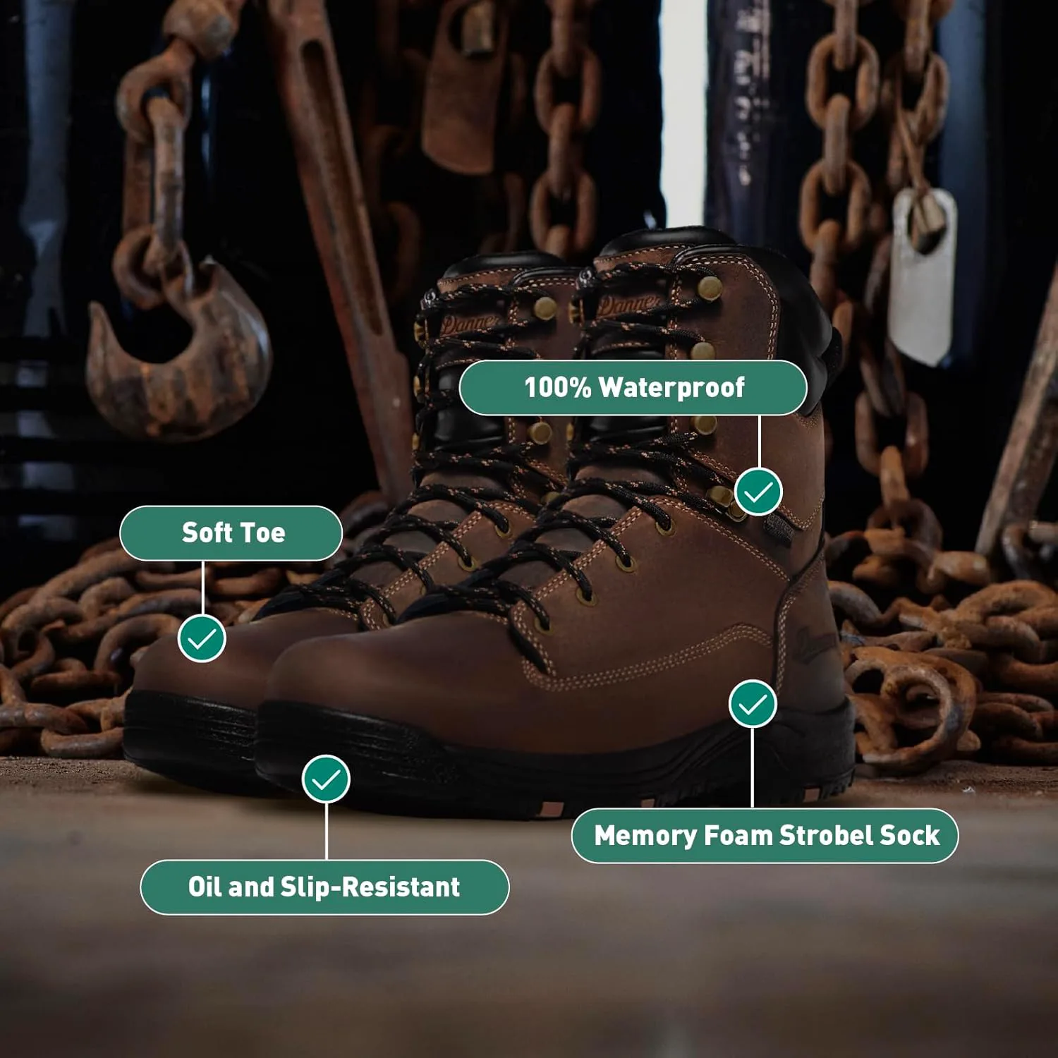Мужские рабочие ботинки Danner Caliper 8", коричневый
Мужские рабочие ботинки Danner Caliper 8", коричневый