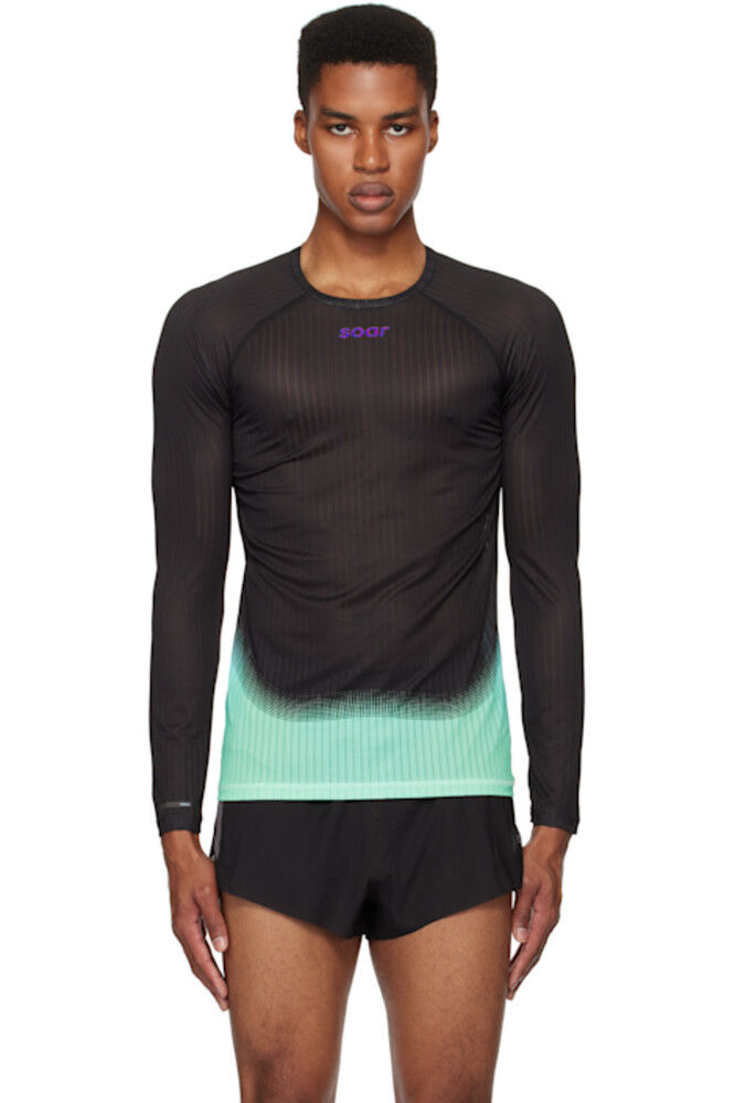 Футболка Race Base Layer черно-синего цвета Soar Running 
Футболка Race Base Layer черно-синего цвета Soar Running