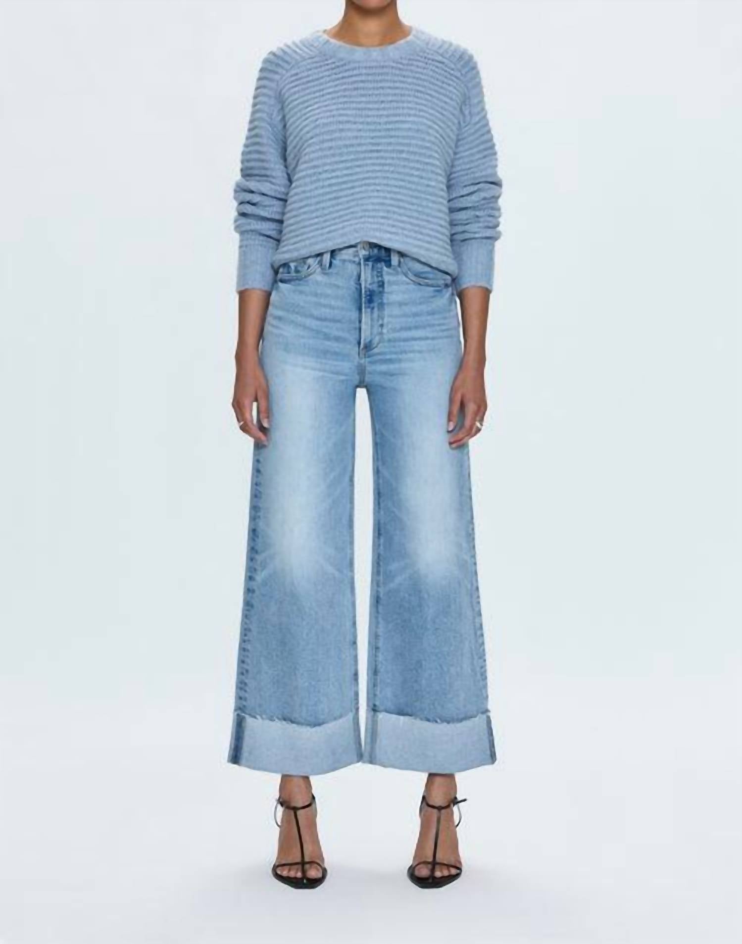 Укороченные джинсы Lana Crop с высокой посадкой и манжетами, ультраширокие, цвета «снежный кот» Pistola, Snowcat
Укороченные джинсы Lana Crop с высокой посадкой и манжетами, ультраширокие, цвета «снежный кот» Pistola, Snowcat
