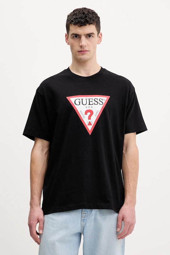 Хлопковая футболка Guess Jeans, черный
Хлопковая футболка Guess Jeans, черный