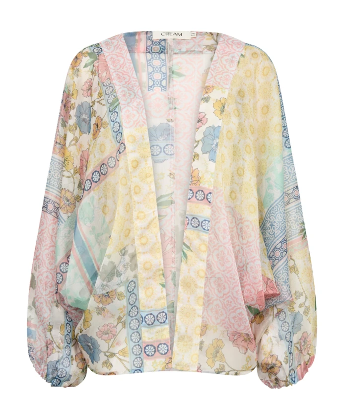 Зеленая блузка-кимоно в стиле пэчворк с цветочным узором Cream, мультиколор
Зеленая блузка-кимоно в стиле пэчворк с цветочным узором Cream, мультиколор