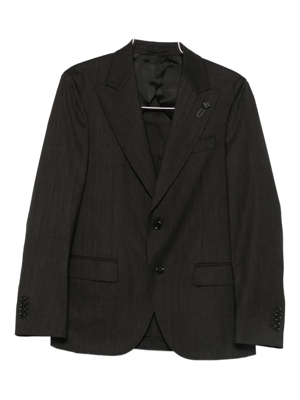 Хлопковый однобортный костюм Lardini, черный
Хлопковый однобортный костюм Lardini, черный