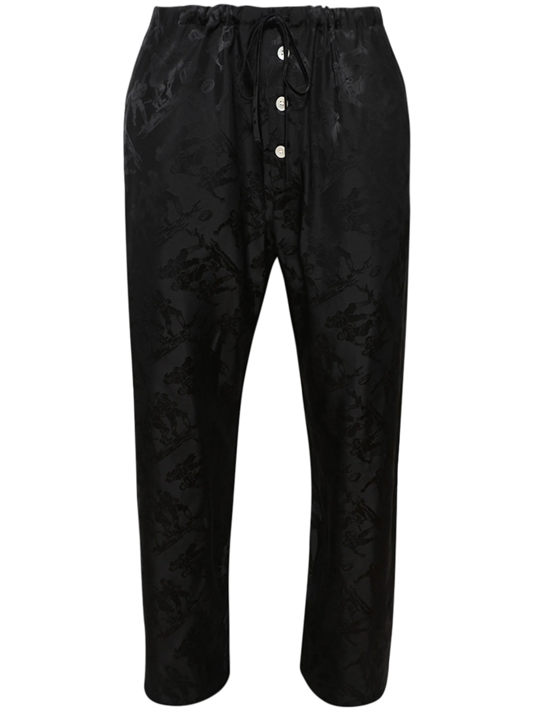 Жаккардовые брюки с узором Bode, черный
Жаккардовые брюки с узором Bode, черный