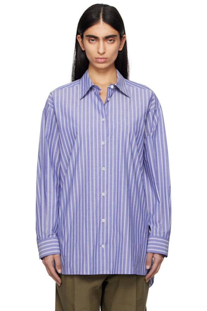 Рубашка Лука в сине-белых тонах The Row
Рубашка Лука в сине-белых тонах The Row