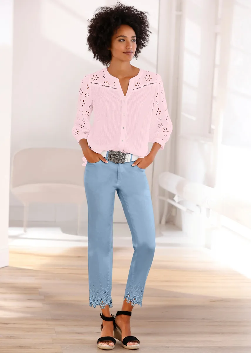 Кружевная блузка LINEA TESINI by Heine, цвет Hellrosé 
Кружевная блузка LINEA TESINI by Heine, цвет Hellrosé