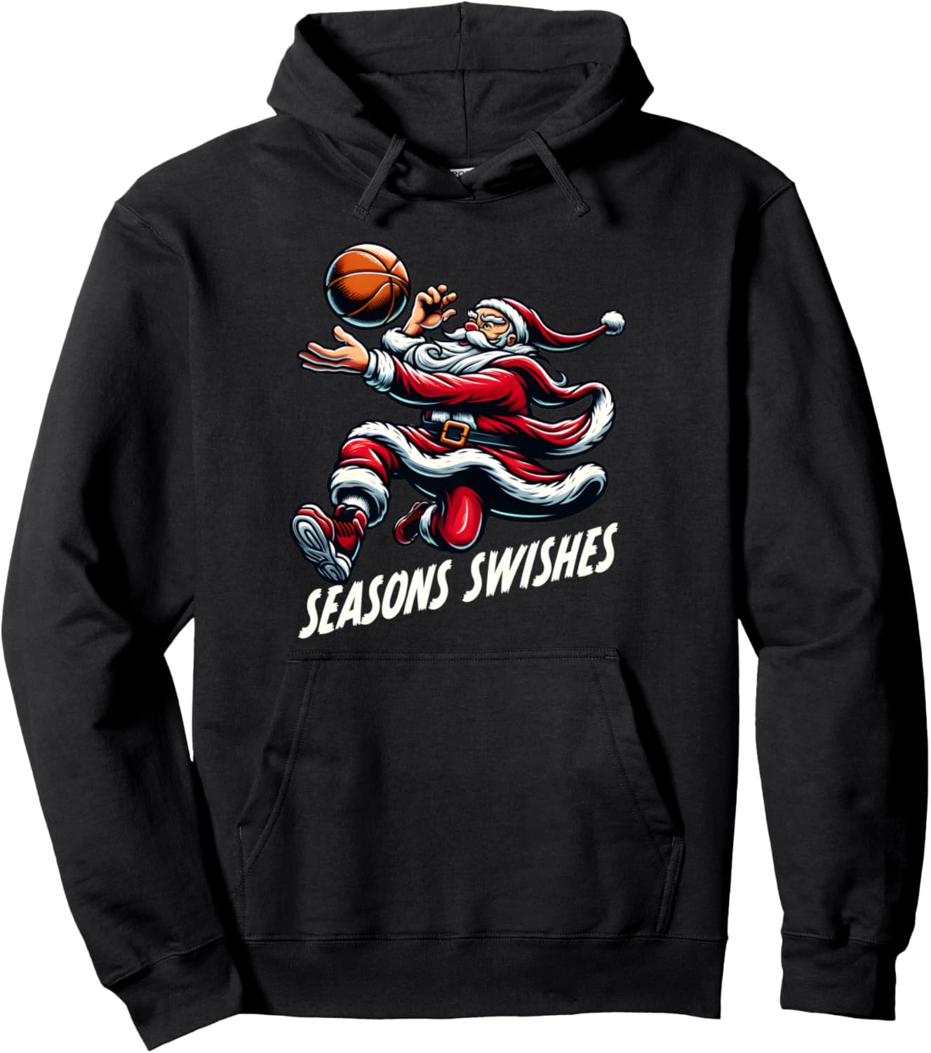 Рождественская толстовка с изображением Санта-Клауса и баскетболиста Swish Christmas Day Apparel, черный
Рождественская толстовка с изображением Санта-Клауса и баскетболиста Swish Christmas Day Apparel, черный
