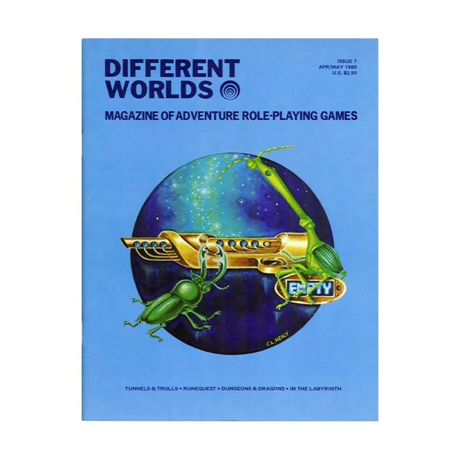 Журнал #7 "Tunnels & Trolls Campaign, D&D Variant, RuneQuest Cult - Foundchild", Different Worlds Magazine
Журнал #7 "Tunnels & Trolls Campaign, D&D Variant, RuneQuest Cult - Foundchild", Different Worlds Magazine