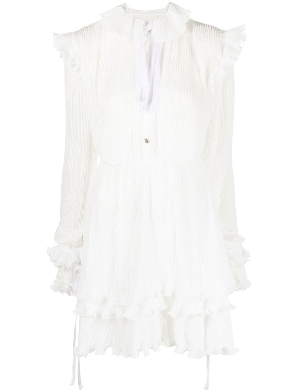 Philipp Plein плиссированное платье миди с оборками, белый
Philipp Plein плиссированное платье миди с оборками, белый