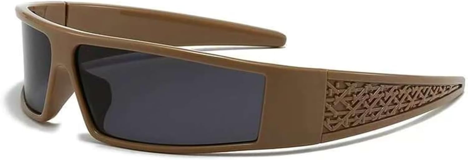 Футуристические солнцезащитные очки в стиле Y2K с защитой от ультрафиолета UV400, обхватывающие голову, для мужчин и женщин, модные новые очки в квадратной оправе IMXPW, C3 Brown/Black
Футуристические солнцезащитные очки в стиле Y2K с защитой от ультрафиолета UV400, обхватывающие голову, для мужчин и женщин, модные новые очки в квадратной оправе IMXPW, C3 Brown/Black