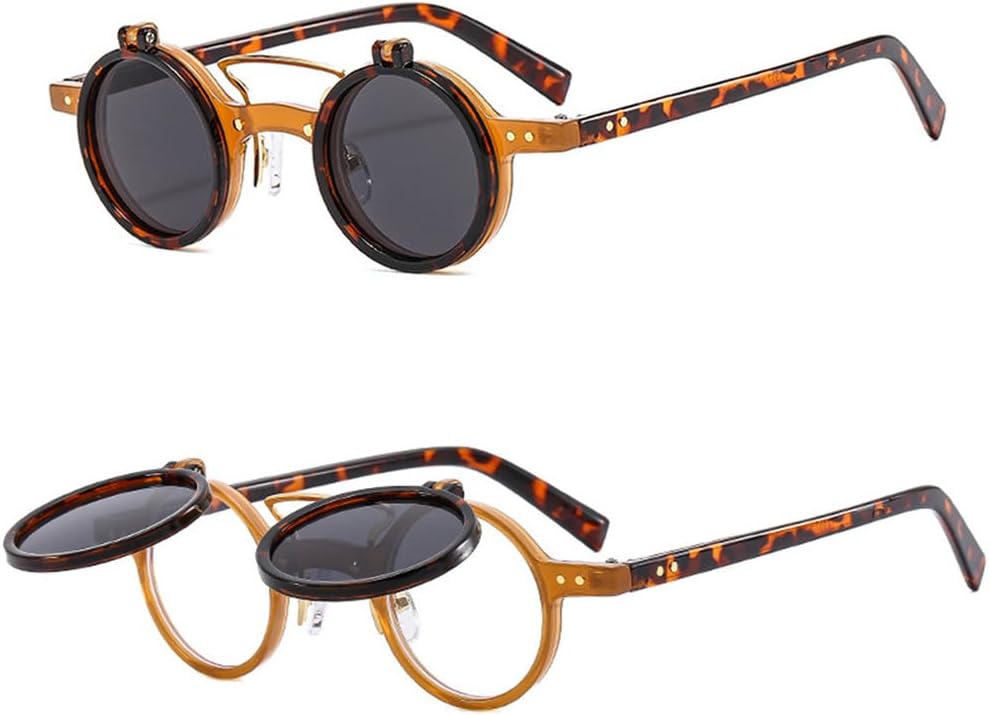 Ретро-панк солнцезащитные очки с двойной откидной крышкой, круглые, для женщин и мужчин, леопардовый принт, защита от УФ-излучения UV400, заклепки, m658 Generic, M-659
Ретро-панк солнцезащитные очки с двойной откидной крышкой, круглые, для женщин и мужчин, леопардовый принт, защита от УФ-излучения UV400, заклепки, m658 Generic, M-659