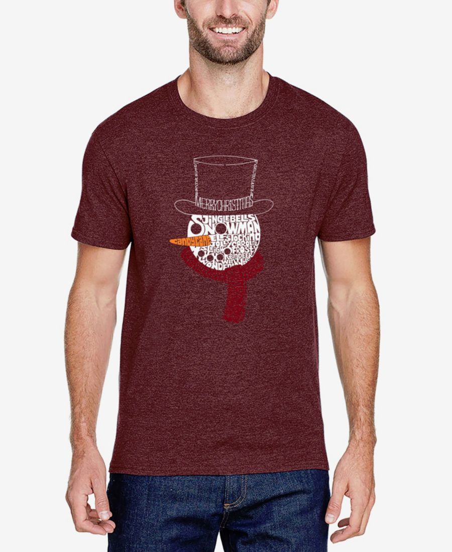 Мужская футболка с рисунком Снеговик из высококачественной смесовой ткани LA Pop Art, Burgundy
Мужская футболка с рисунком Снеговик из высококачественной смесовой ткани LA Pop Art, Burgundy