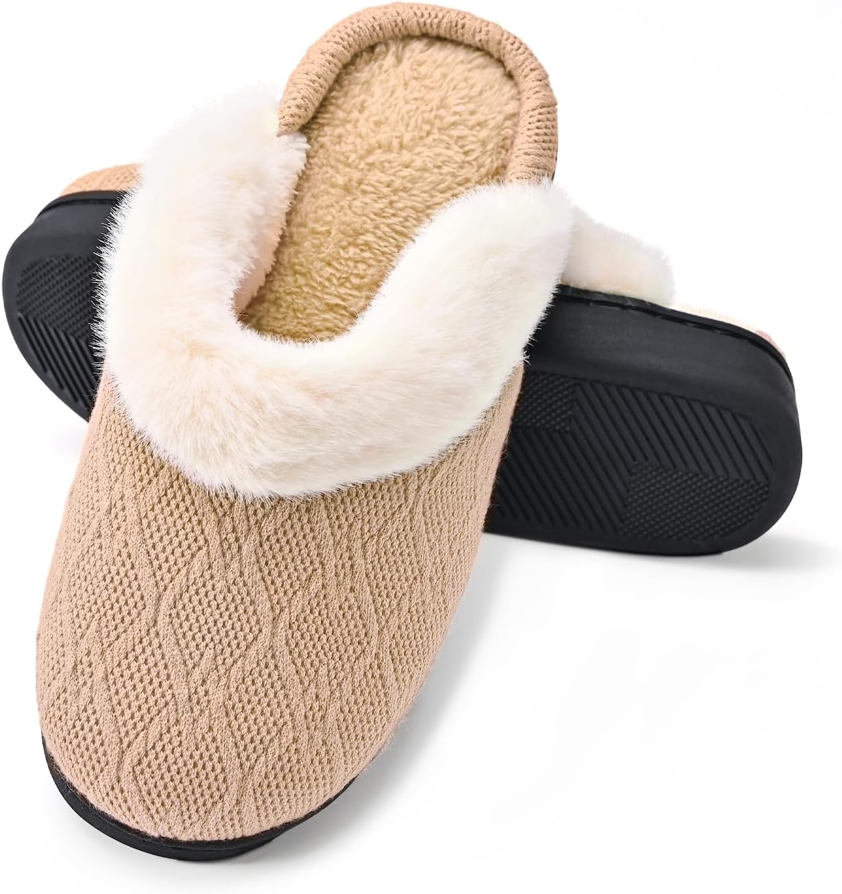 Теплые вязаные тапочки для дома для женщин и мужчин, пушистые зимние тапочки с искусственным мехом, женские тапочки без задника для дома и улицы Jieertop, хаки
Теплые вязаные тапочки для дома для женщин и мужчин, пушистые зимние тапочки с искусственным мехом, женские тапочки без задника для дома и улицы Jieertop, хаки