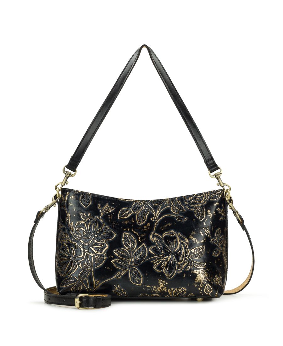 Кожаная сумка через плечо Betta среднего размера Patricia Nash, Black Bark Leaves
Кожаная сумка через плечо Betta среднего размера Patricia Nash, Black Bark Leaves