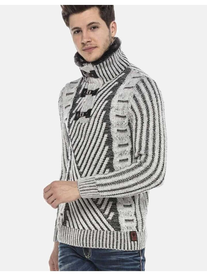 Пуловер Cipo & Baxx Pullover, цвет ECRU-BLACK 
Пуловер Cipo & Baxx Pullover, цвет ECRU-BLACK