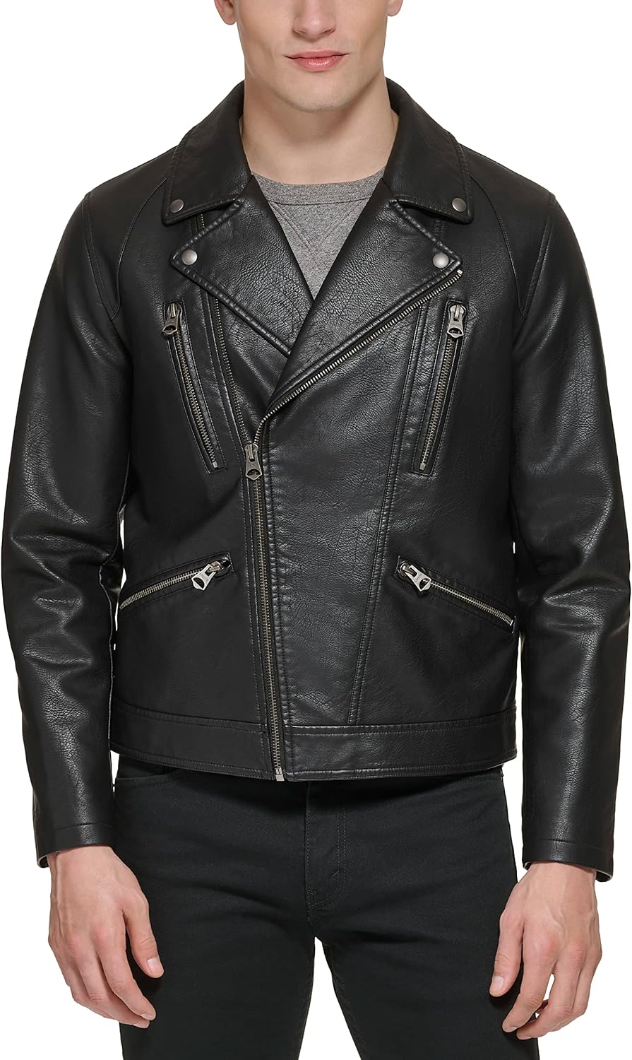 Мужская мотоциклетная куртка Levi's из искусственной кожи, Black Multi Zip
Мужская мотоциклетная куртка Levi's из искусственной кожи, Black Multi Zip