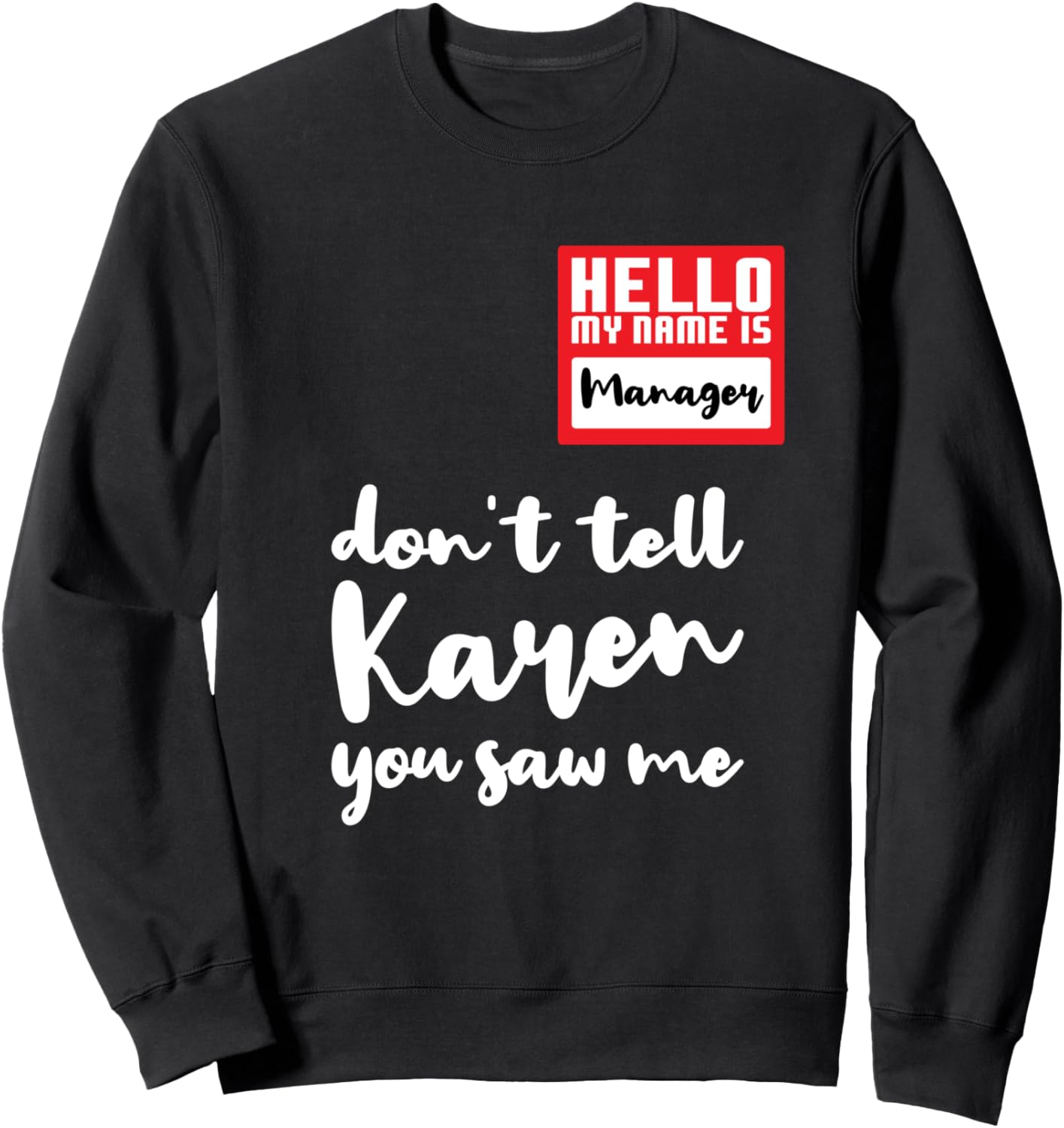 Забавная толстовка на Хэллоуин «Привет, меня зовут менеджер. Не говори Карен» Funny Halloween Costume Holiday Party Gift Store, черный
Забавная толстовка на Хэллоуин «Привет, меня зовут менеджер. Не говори Карен» Funny Halloween Costume Holiday Party Gift Store, черный