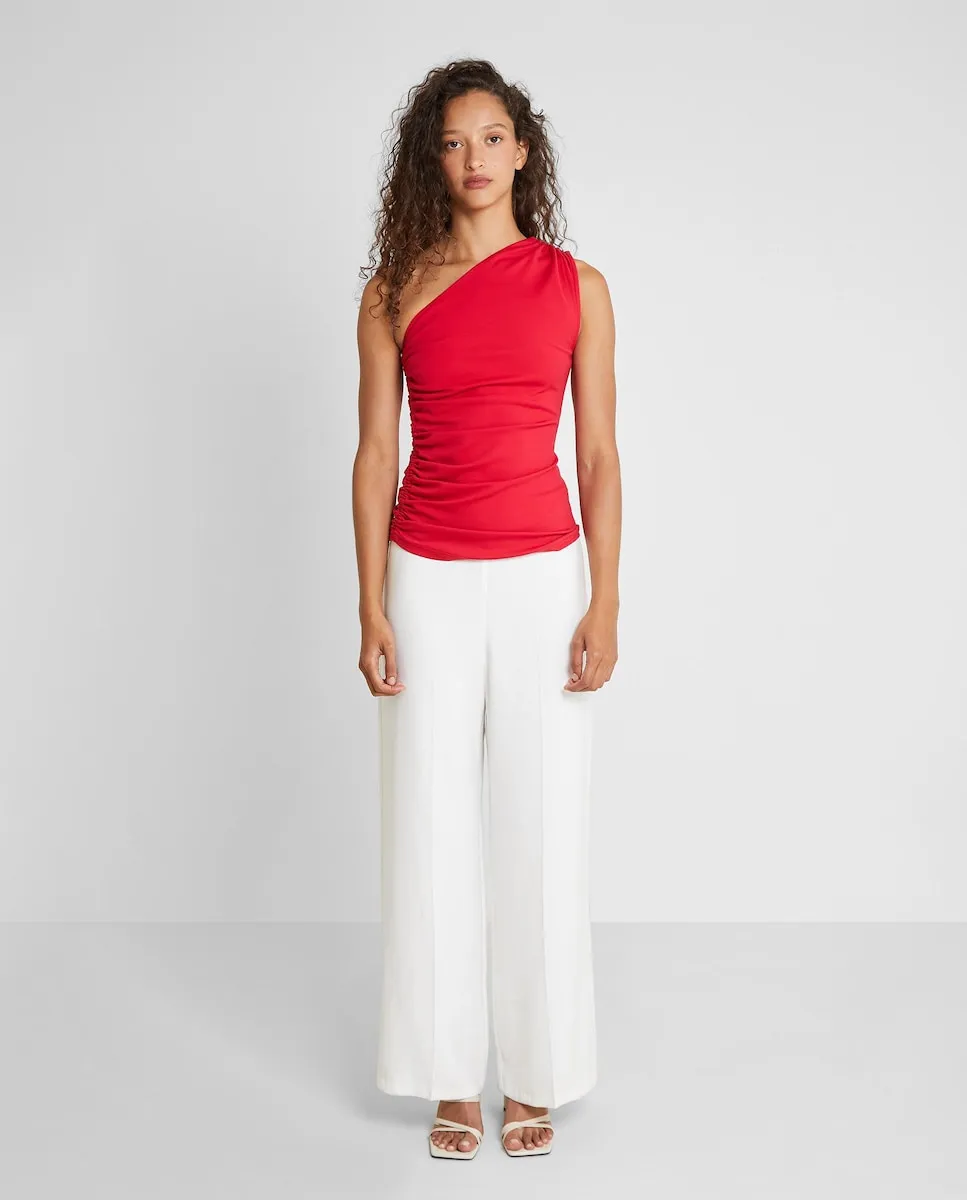 Женский топ с одним открытым плечом Trucco, красный
Женский топ с одним открытым плечом Trucco, красный