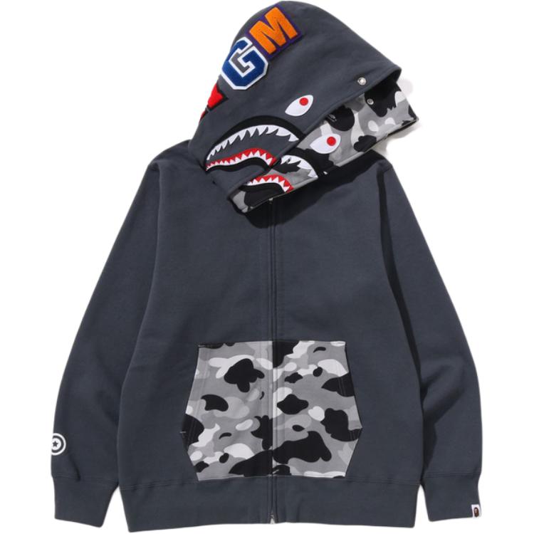 Бейп 1ст камо нв20 худи с молнией акула A BATHING APE, серый
Бейп 1ст камо нв20 худи с молнией акула A BATHING APE, серый