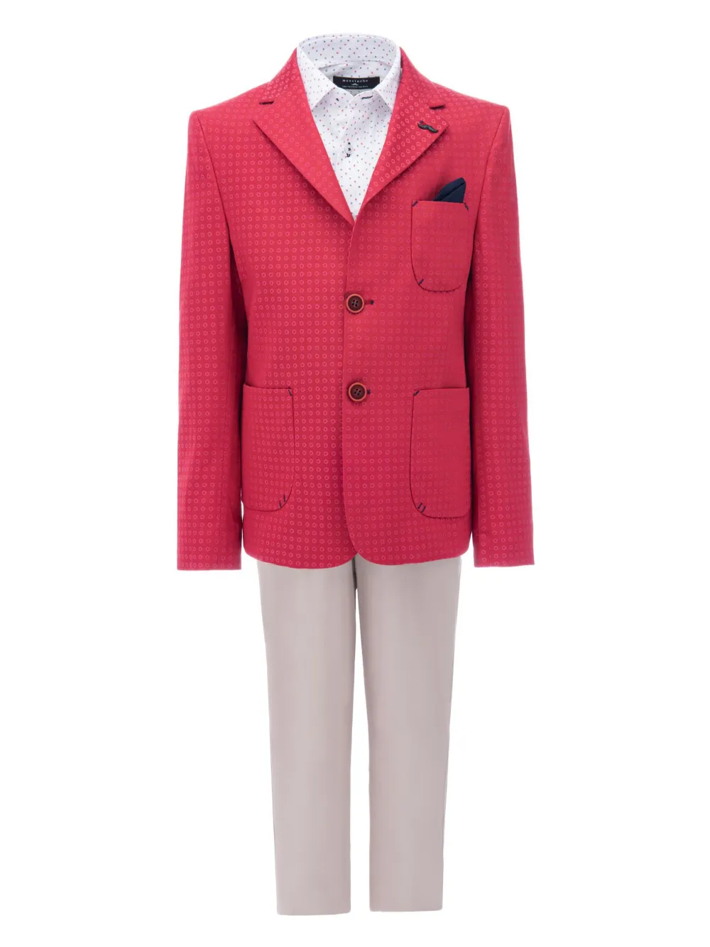Жаккардовый костюм Dante с узором Moustache, красный
Жаккардовый костюм Dante с узором Moustache, красный