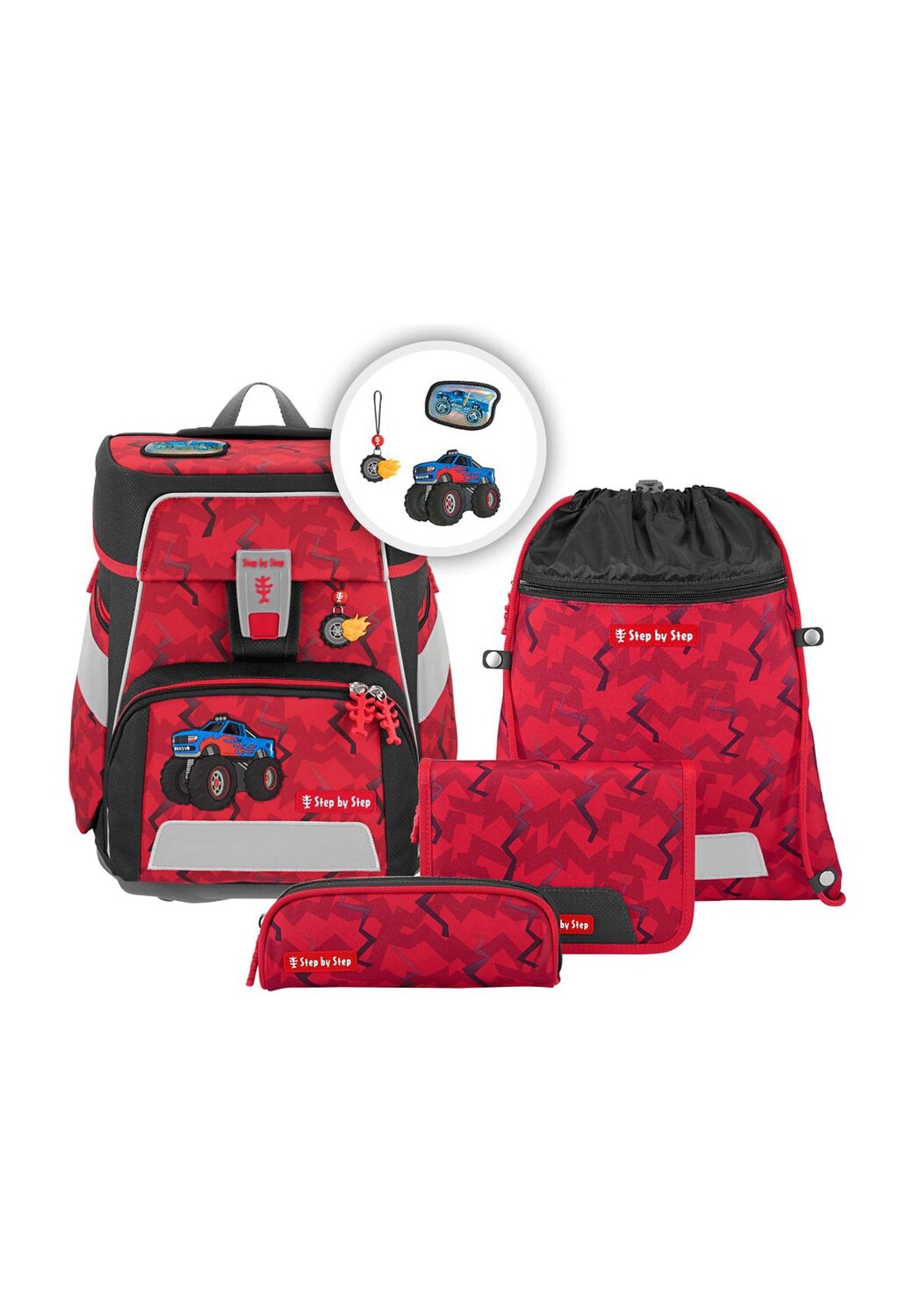 Набор школьных сумок, 5 штук Step by Step, цвет Monster Truck Rock
Набор школьных сумок, 5 штук Step by Step, цвет Monster Truck Rock