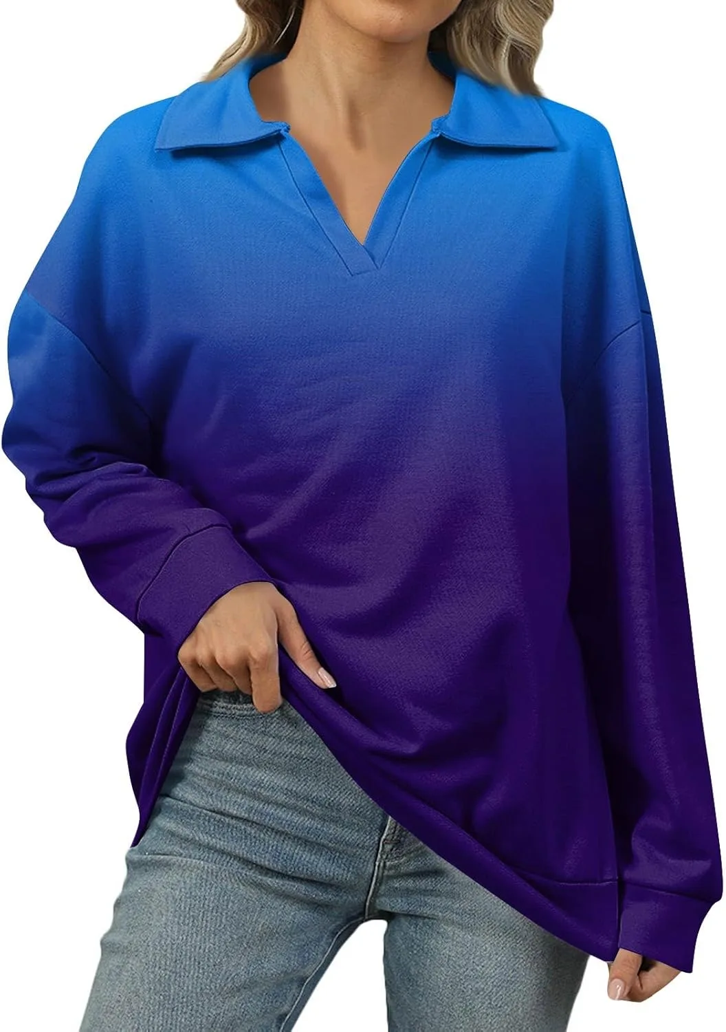 FQZWONG женский свитшот с лацканами и V-образным вырезом
FQZWONG женский свитшот с лацканами и V-образным вырезом