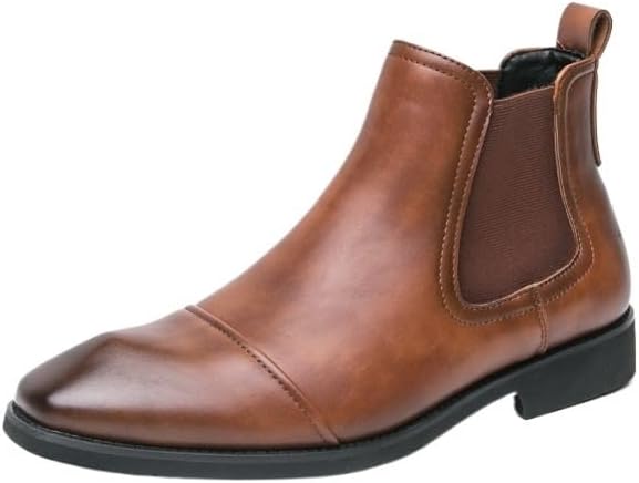 Мужские ботинки челси, кожаные ботильоны с острым носком, без застежек, повседневные или для торжественных случаев, нескользящие и износостойкие, легкие, мужские классические ботинки Zestrelax, коричневый
Мужские ботинки челси, кожаные ботильоны с острым носком, без застежек, повседневные или для торжественных случаев, нескользящие и износостойкие, легкие, мужские классические ботинки Zestrelax, коричневый