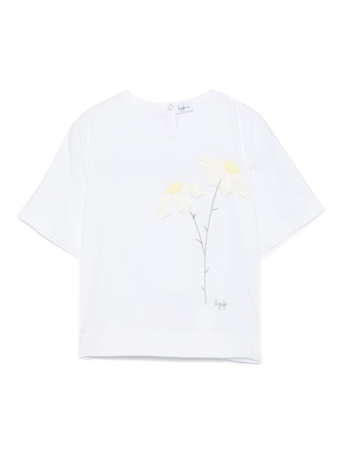 Футболка Il Gufo с цветочной аппликацией, белый
Футболка Il Gufo с цветочной аппликацией, белый