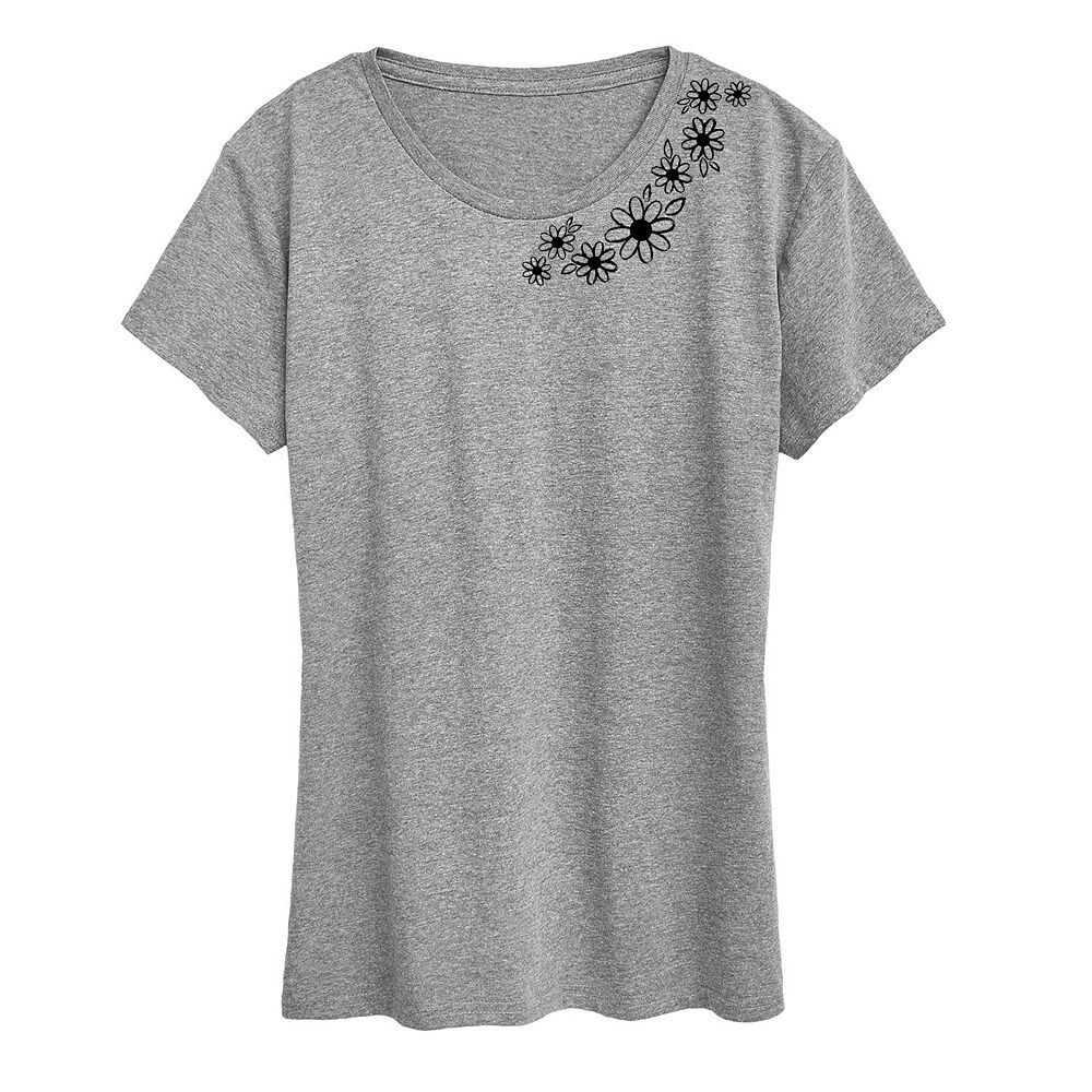 Женская футболка с рисунком и цветочным рисунком, цвет Heather Gray
Женская футболка с рисунком и цветочным рисунком, цвет Heather Gray