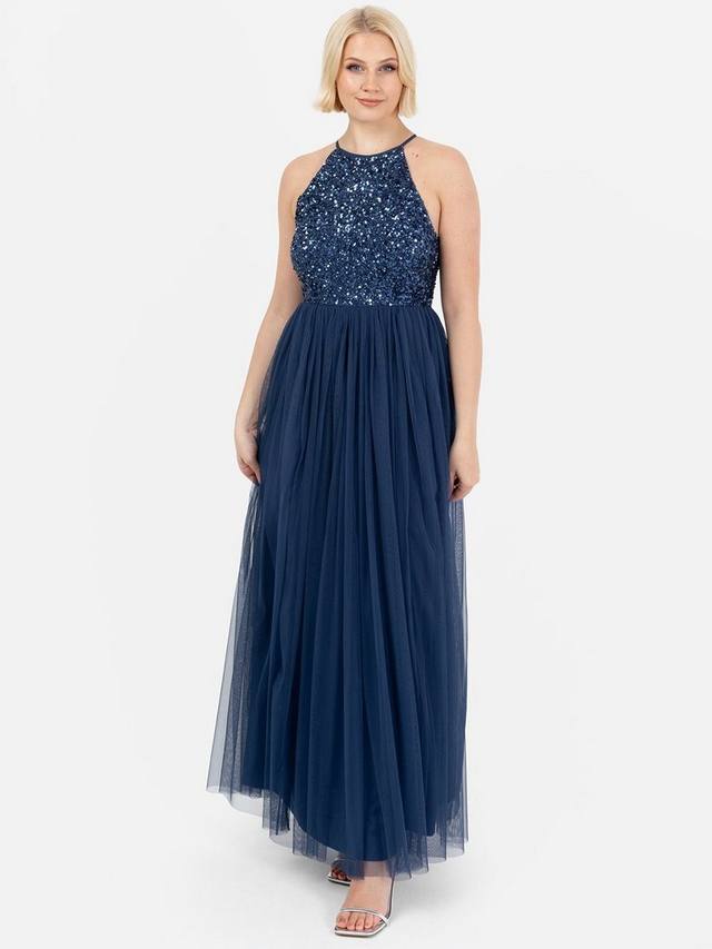 Макси-платье с отложным воротником Maya Deluxe, цвет French Navy 
Макси-платье с отложным воротником Maya Deluxe, цвет French Navy