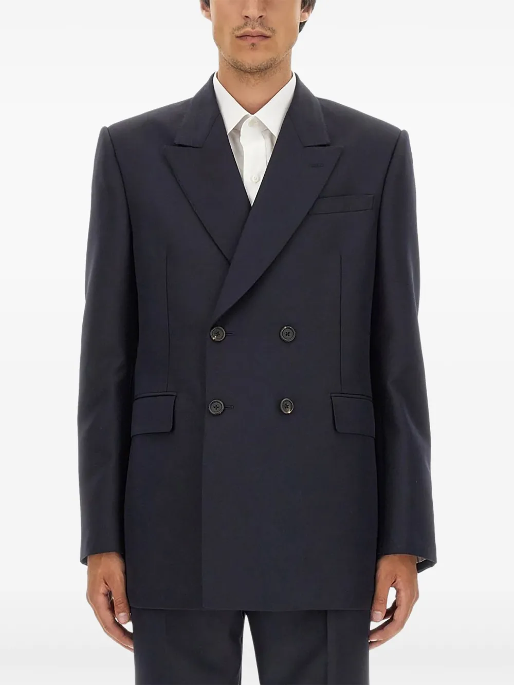 Двубортный пиджак Alexander McQueen, синий
Двубортный пиджак Alexander McQueen, синий