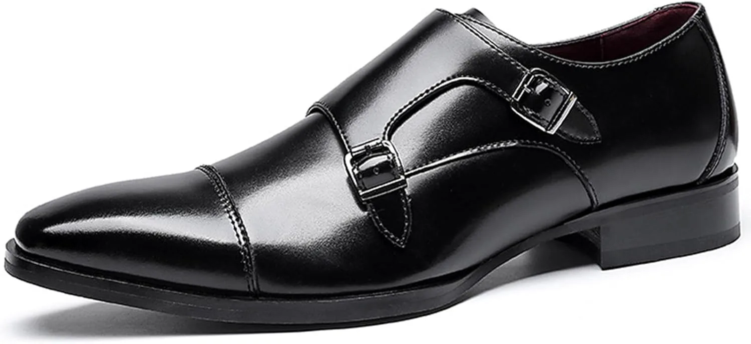 Мужские формальные туфли с двойной монковой пряжкой, с закрытым носком, для деловой и повседневной носки, кожаные, удобные, без шнурков Myallfeet, черный
Мужские формальные туфли с двойной монковой пряжкой, с закрытым носком, для деловой и повседневной носки, кожаные, удобные, без шнурков Myallfeet, черный