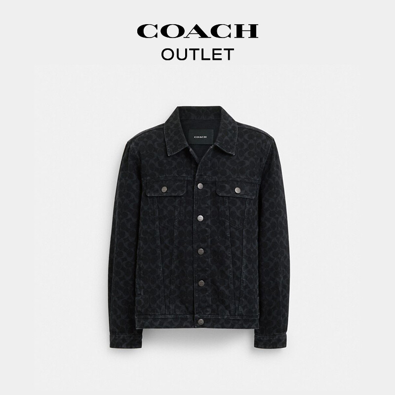 Мужская классическая джинсовая куртка с логотипом COACH, черный
Мужская классическая джинсовая куртка с логотипом COACH, черный
