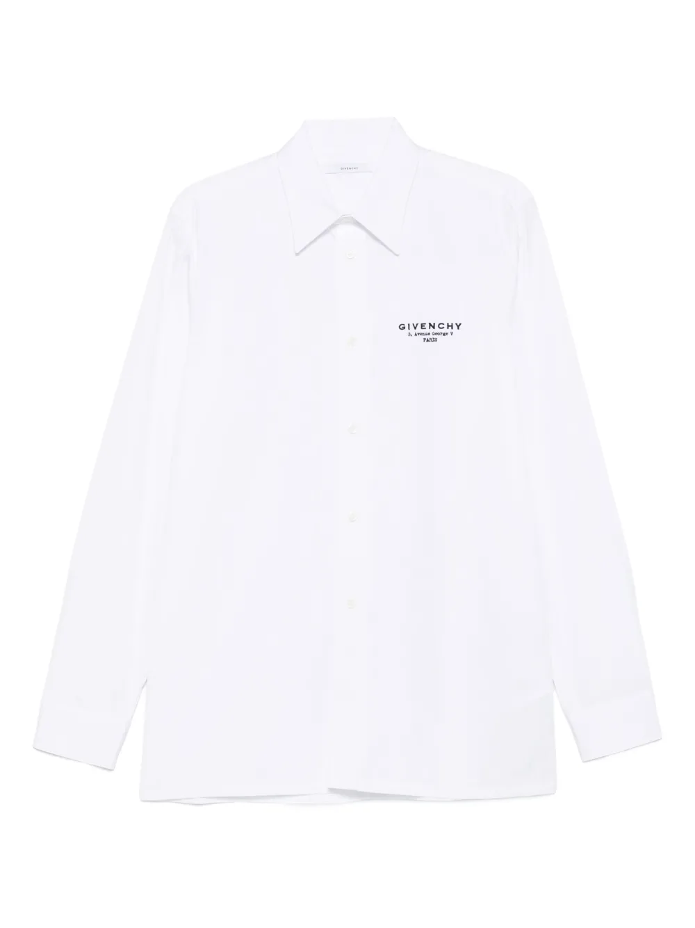 Хлопковая рубашка с вышитым логотипом Givenchy, белый
Хлопковая рубашка с вышитым логотипом Givenchy, белый