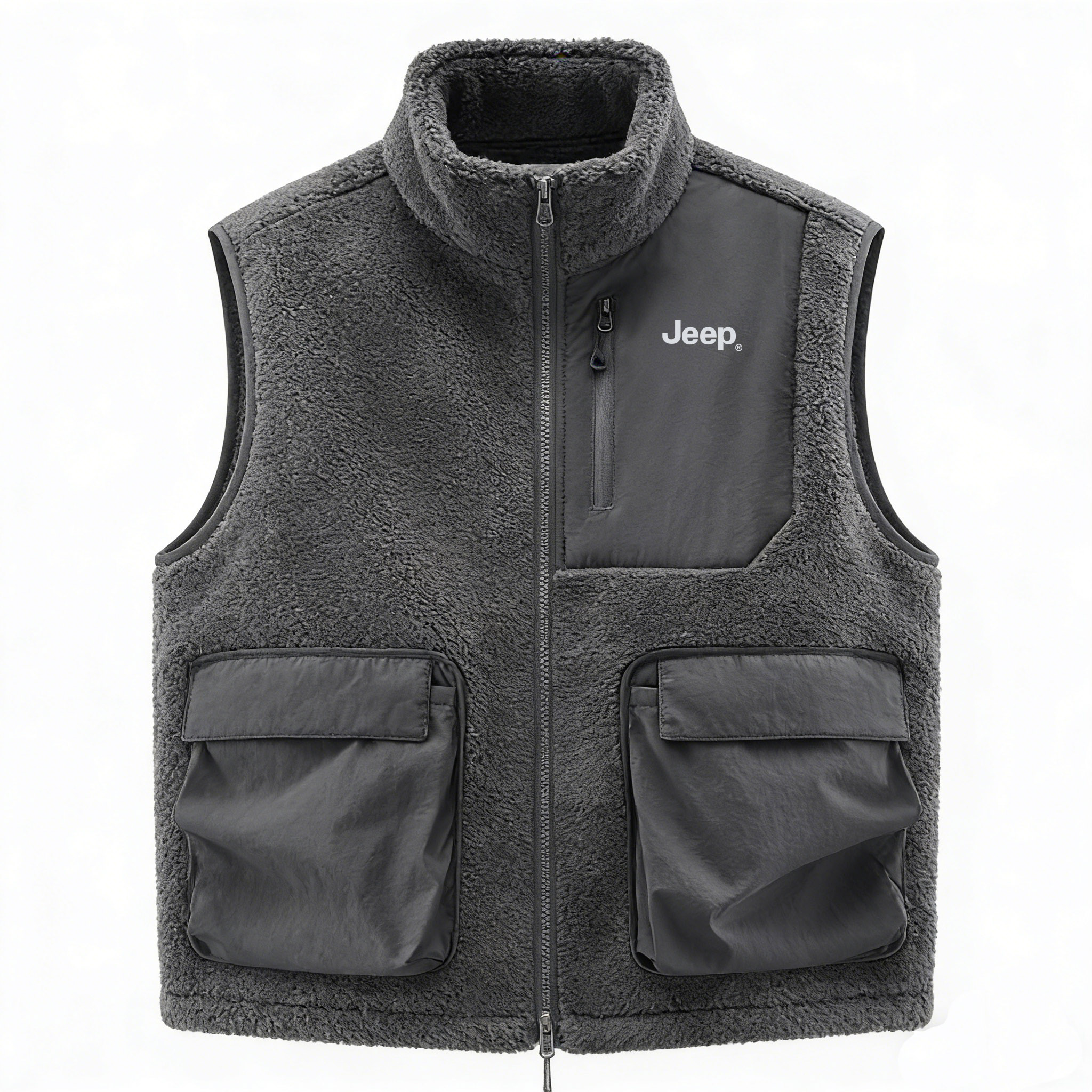Жилет мужской с воротником стойкой, утепленный, на флисе, из трикотажа Jeep, серый
Жилет мужской с воротником стойкой, утепленный, на флисе, из трикотажа Jeep, серый