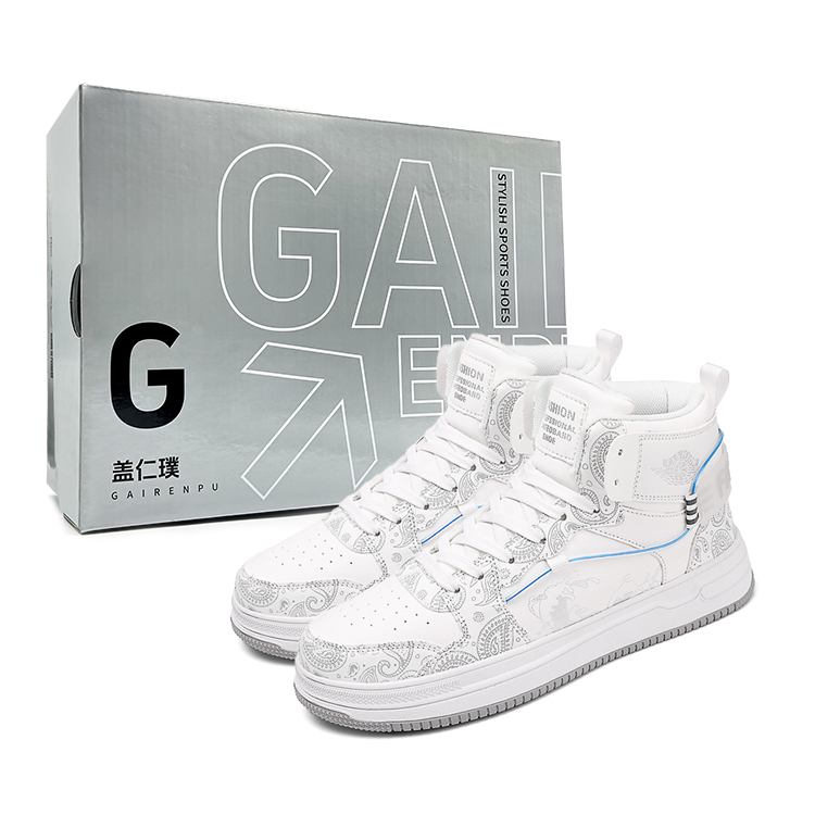 Gai Renpu Скользоустойчивые водонепроницаемые амортизирующие износостойкие увеличивающие рост мид-топ скейтборд кроссовки мужские бело-серебристые, цвет White Silver Box
Gai Renpu Скользоустойчивые водонепроницаемые амортизирующие износостойкие увеличивающие рост мид-топ скейтборд кроссовки мужские бело-серебристые, цвет White Silver Box