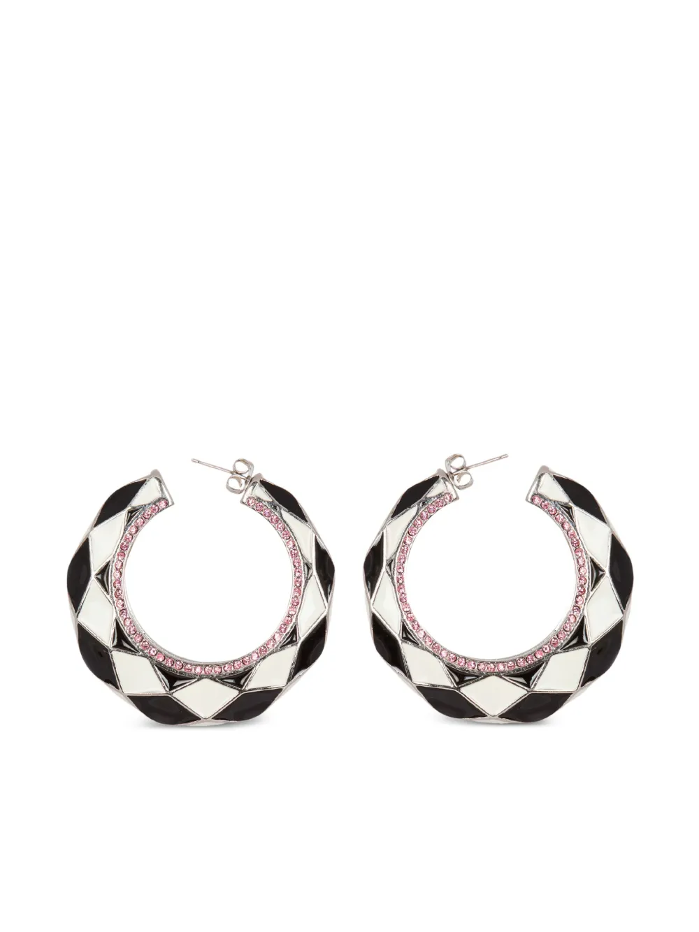 Эмалированные серьги-кольца Diamond Balmain, белый
Эмалированные серьги-кольца Diamond Balmain, белый