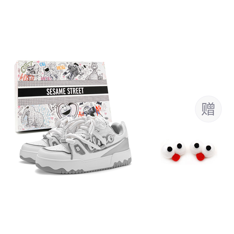 SESAME STREET Низкие скейтерские кроссовки унисекс белые с серым притягивающим богатство с пряжкой для обуви, цвет Wealth-Attracting Gray (with Shoe Buckle Included)
SESAME STREET Низкие скейтерские кроссовки унисекс белые с серым притягивающим богатство с пряжкой для обуви, цвет Wealth-Attracting Gray (with Shoe Buckle Included)