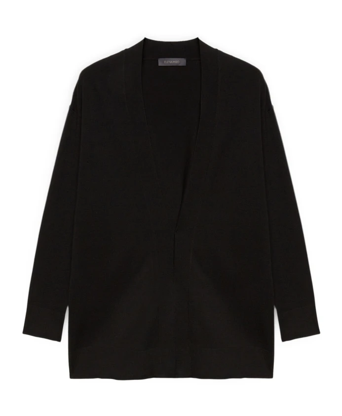 Кардиган из вискозы с открытой спинкой Elena Mirã², черный
Кардиган из вискозы с открытой спинкой Elena Mirã², черный