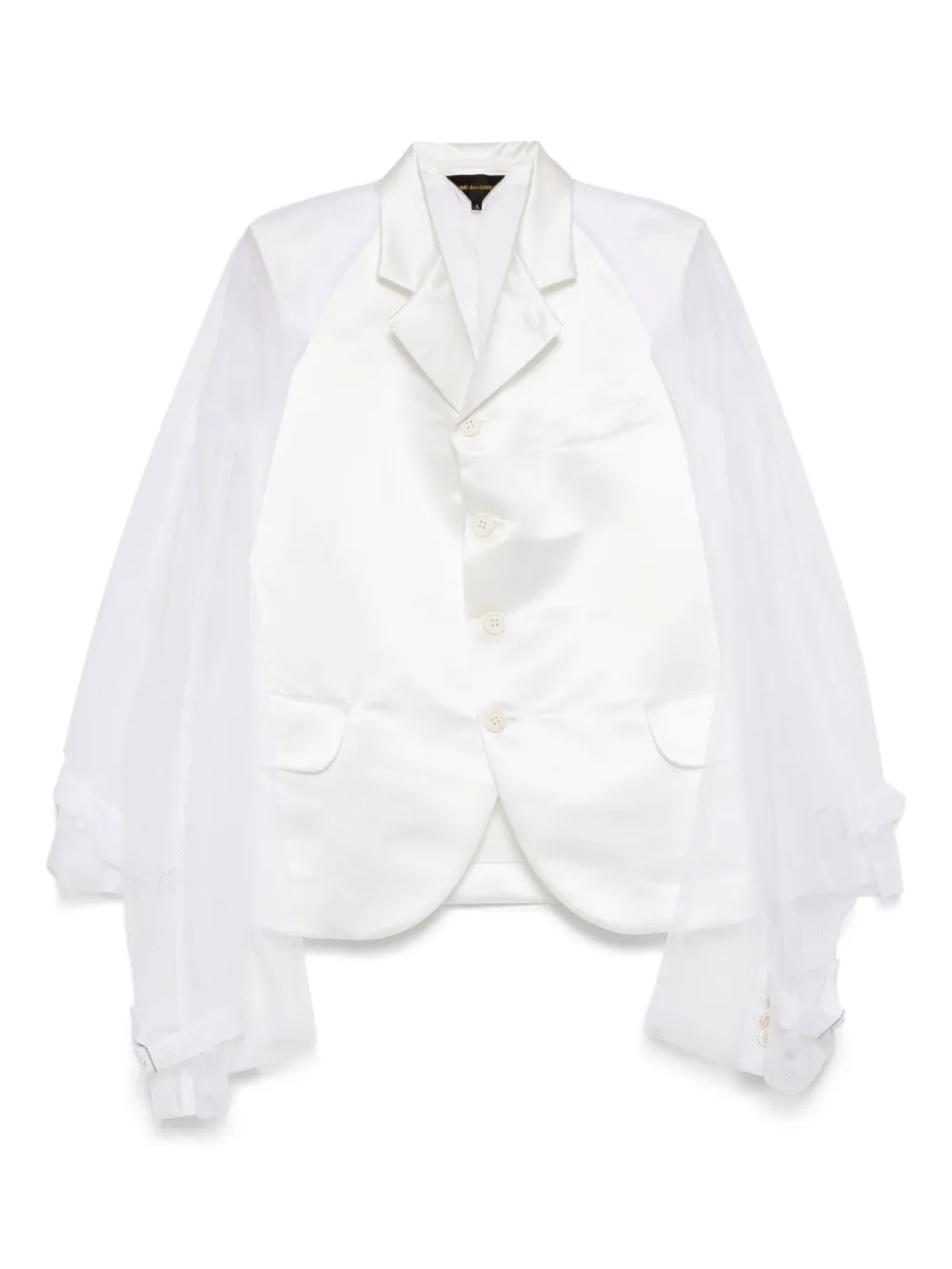 Блейзер со вставками из тюля COMME DES GARCONS, белый
Блейзер со вставками из тюля COMME DES GARCONS, белый