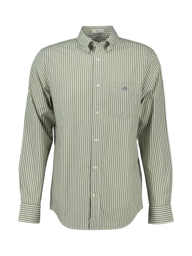 Хлопковая поплиновая рубашка в полоску GANT, Moss Green
Хлопковая поплиновая рубашка в полоску GANT, Moss Green