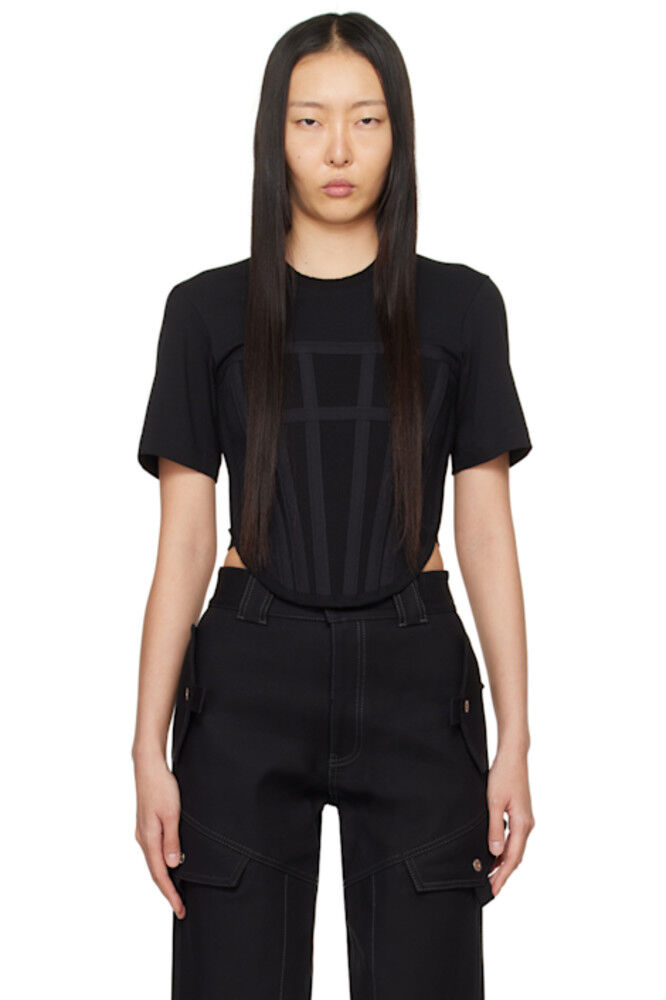 Черная футболка-корсет Dion Lee
Черная футболка-корсет Dion Lee