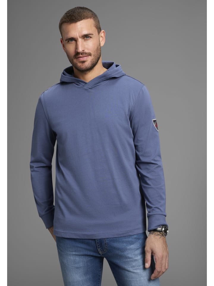 Рубашка с капюшоном цвета деним Delmao
Рубашка с капюшоном цвета деним Delmao