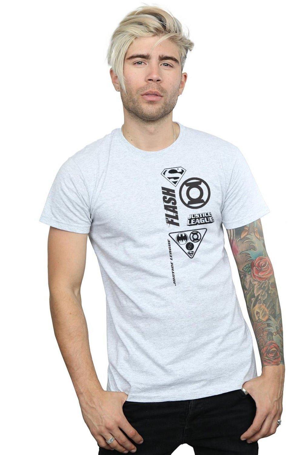 Футболка с нагрудными значками Лиги справедливости DC Comics, серый
Футболка с нагрудными значками Лиги справедливости DC Comics, серый