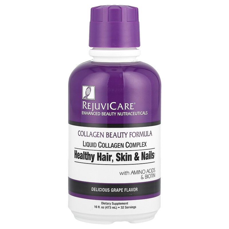 Rejuvicare, Collagen Beauty Formula, комплекс с жидким коллагеном, виноград, 473 мл (16 жидк. унций)
Rejuvicare, Collagen Beauty Formula, комплекс с жидким коллагеном, виноград, 473 мл (16 жидк. унций)