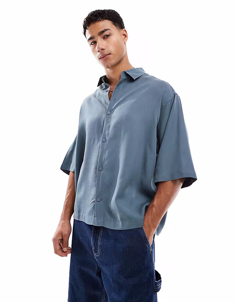 Рубашка свободного кроя премиум-класса Asos Design, темно-серый
Рубашка свободного кроя премиум-класса Asos Design, темно-серый